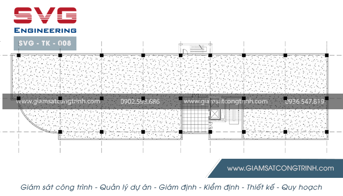 Mặt bằng tầng mái tòa nhà văn phong Âu Á Building 10 tầng SVG TK 008 Mat bang tang mai